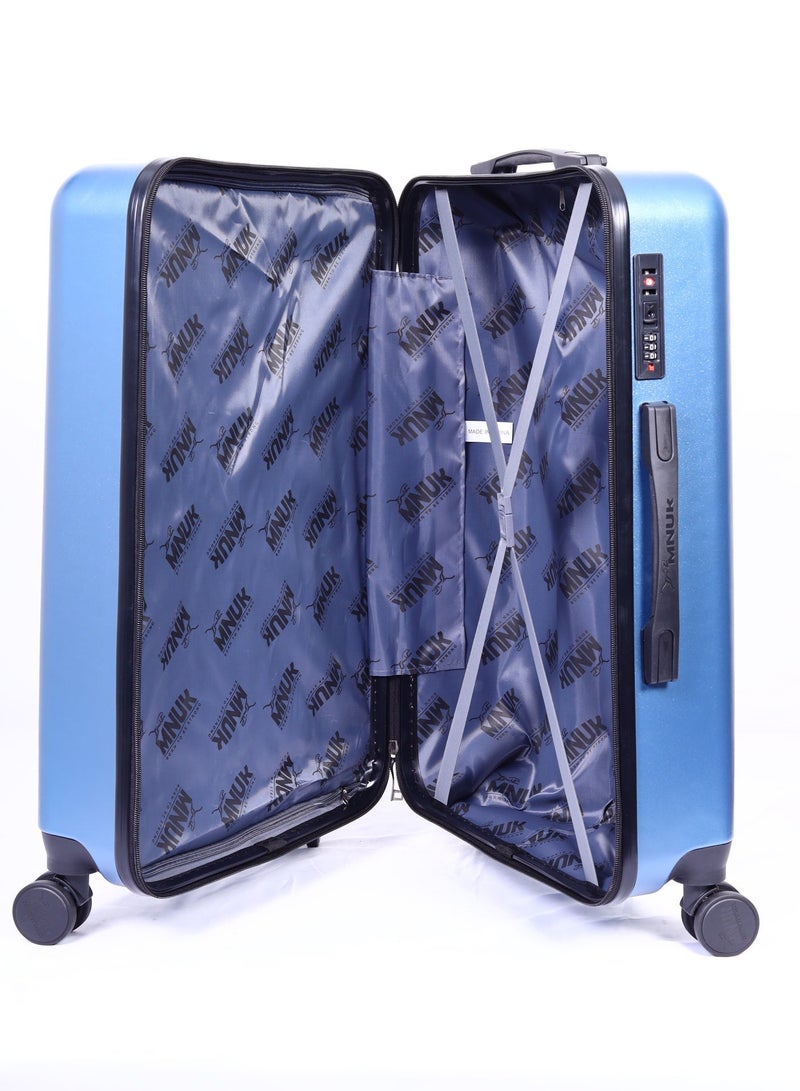 MNUK MANCHESTER 20inch Luggage bag| Polycarbonates & ABS Hardside Luggage Trolley with TSA Lock| Double 360Â° 4 Wheeler| Cabin-20 Inch| Blue - Image 3